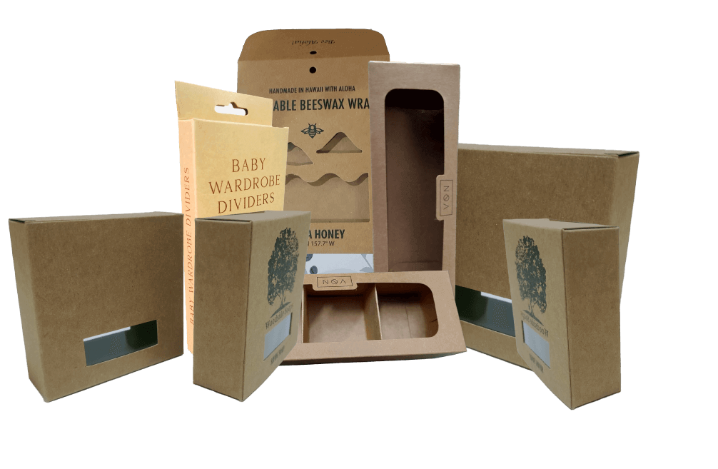 kraft boxes with window